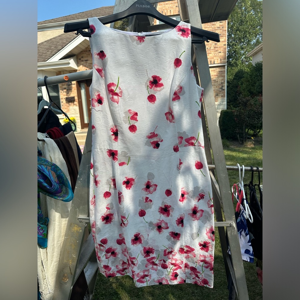 American Living white flower dress
